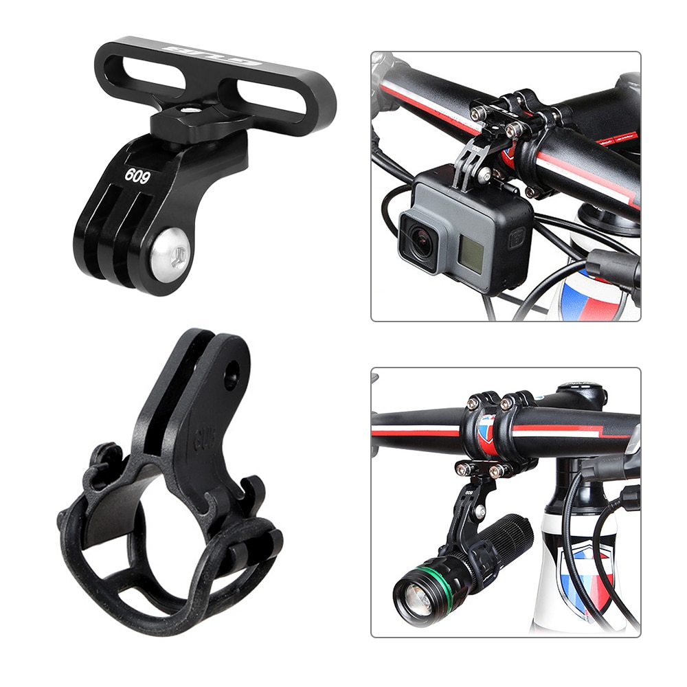 Gub 609 cykel styrestang monteringsstativ til sportskamera mount cykelholder adapter mount til gopro kamera lommelygte