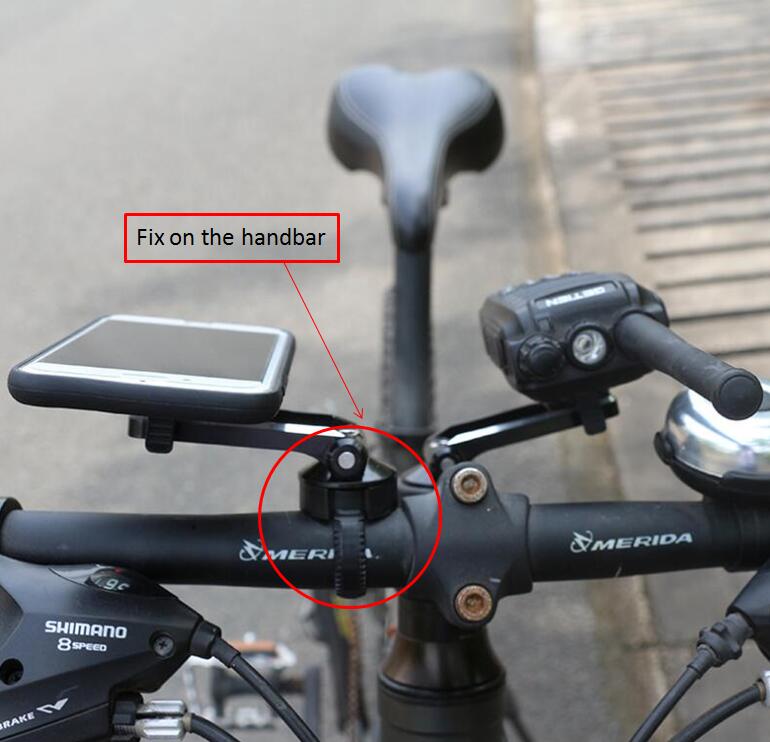 Mtb cykel mobiltelefon holder / garmin holder cykel cykel hoved stilk og håndbøjle monteret stativ beslag