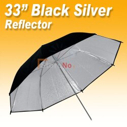 2 stks 33 &quot;83 cm Pro Studio Reflector Zwart Zilver Paraplu Voor canon nikon DSLR camera