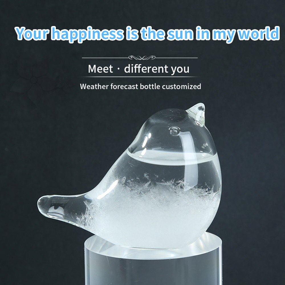 Krystal gennemsigtig stormglasflaske barometerflasker vejrudsigt stilfuld desktop vanddråbe vejrstation