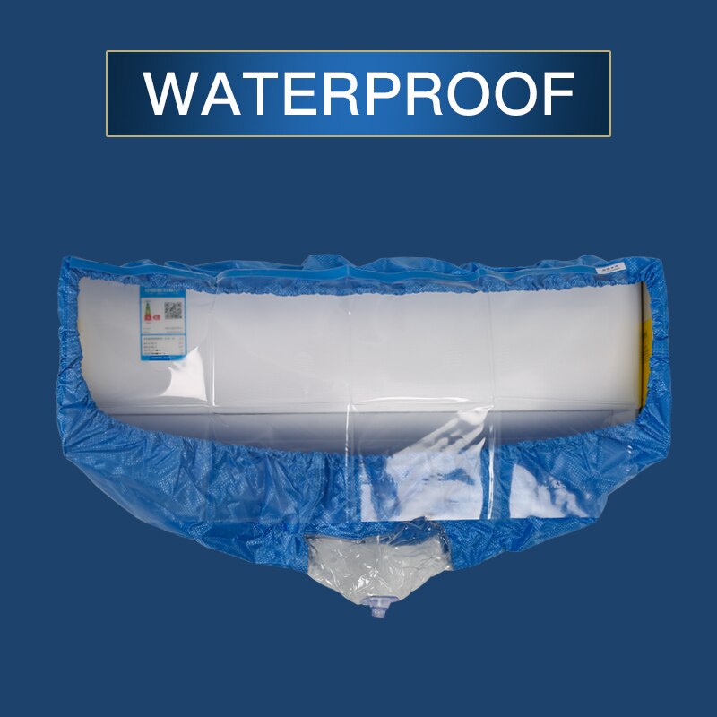 Air Conditioner Hood Cleaner Wall-mounted Air Conditioner Cleaner Dust Cover Cleaner Cleaning Bag Tension Belt + Baffle: Small 1-2p