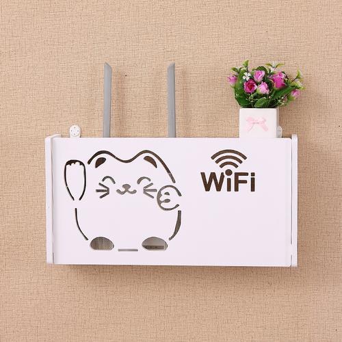 Wifi Router Regal Lagerung Box Kabel Power Draht Halterung Lagerung Boxen Drahtlose Stecker Organizer Regal Wand Montiert Drähte Organizer: Cat-Large