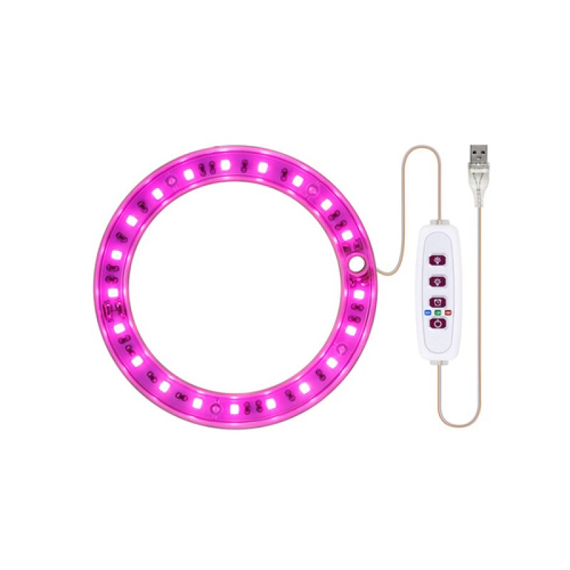 LED plant growth light full spectrum angel ring indoor potted household timing dimming succulent plant fill light