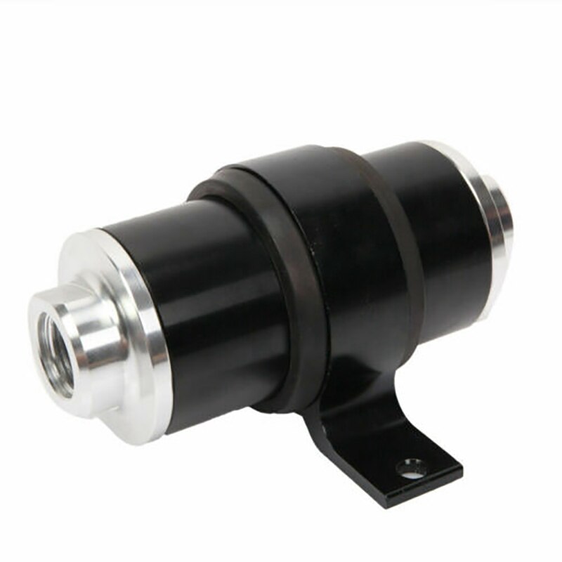 AN6/AN8/AN10 30 Black Billet Aluminum Inline Fuel/Petrol Filter&Bracket