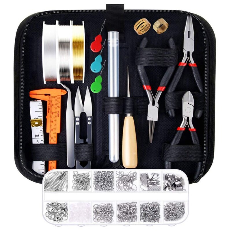 ! Sieraden Maken Benodigdheden Kit Met Sieraden Gereedschap Sieraden Draden En Sieraden Bevindingen Voor Sieraden Reparatie En Kralen