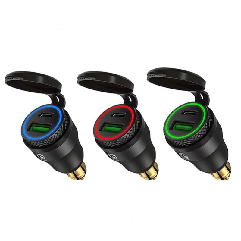 Chargeur d'alimentation type-c PD 30W, prise USB Powerlet, DIN, pour BMW et moto Triumph, Tiger Ducati