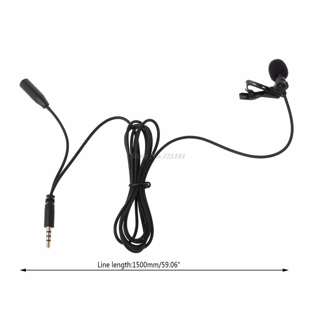 Lavalier clip-on revers håndfri mikrofon mikrofon til pc laptop tablet mobiltelefon