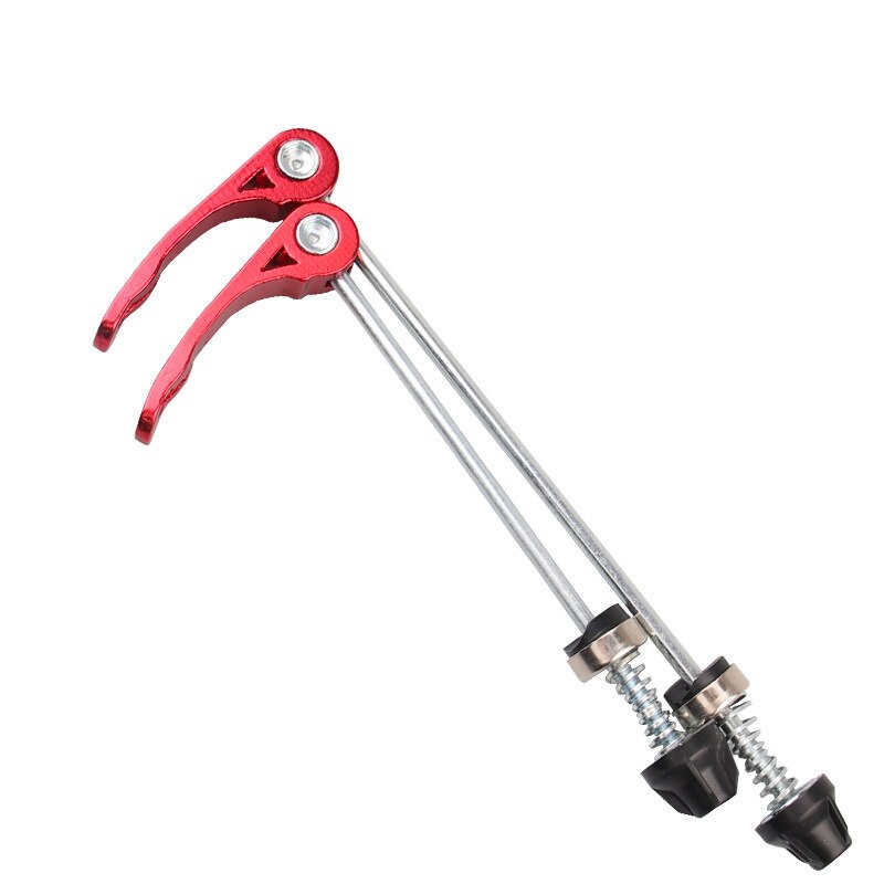 Adaptateur de vélo à dégagement rapide, 1 paire de brochettes de moyeu de roue avant et arrière, axe de vélo de route en aluminium ultraléger à dégagement rapide: red
