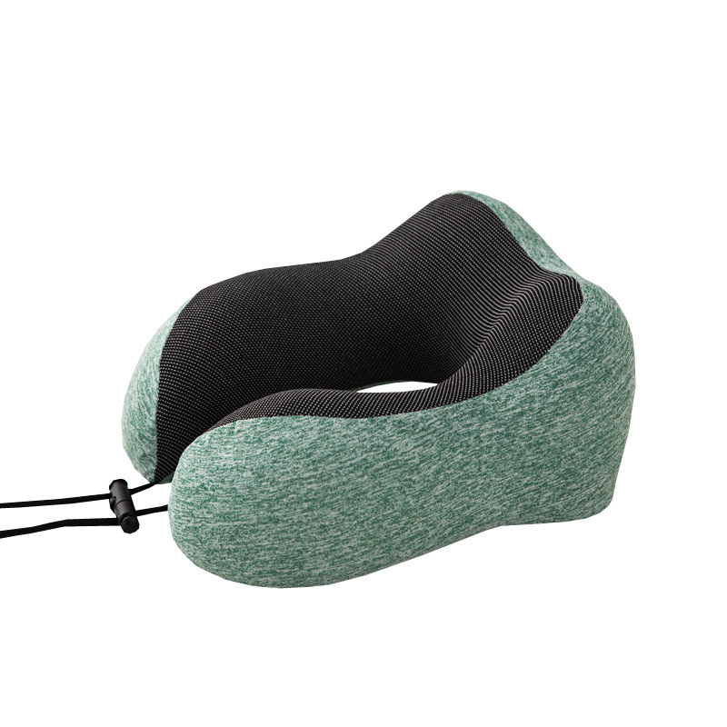 memory foam neck pillow massage cushion travel vacation car seat rest: green