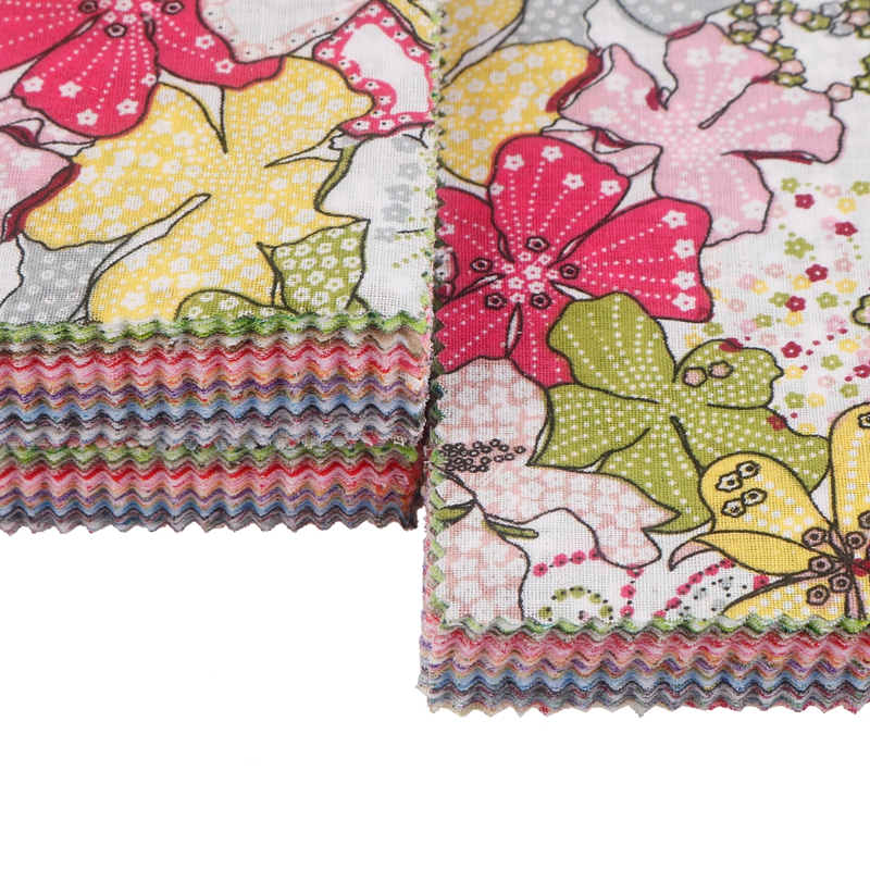 12,8 x 12,8 cm dünner Baumwollstoff mit Leinwandbindung, niedrige Dichte, DIY-Nähquiltmaterial, zufällige Mischquadrate, bedrucktes Stoffset, JC110