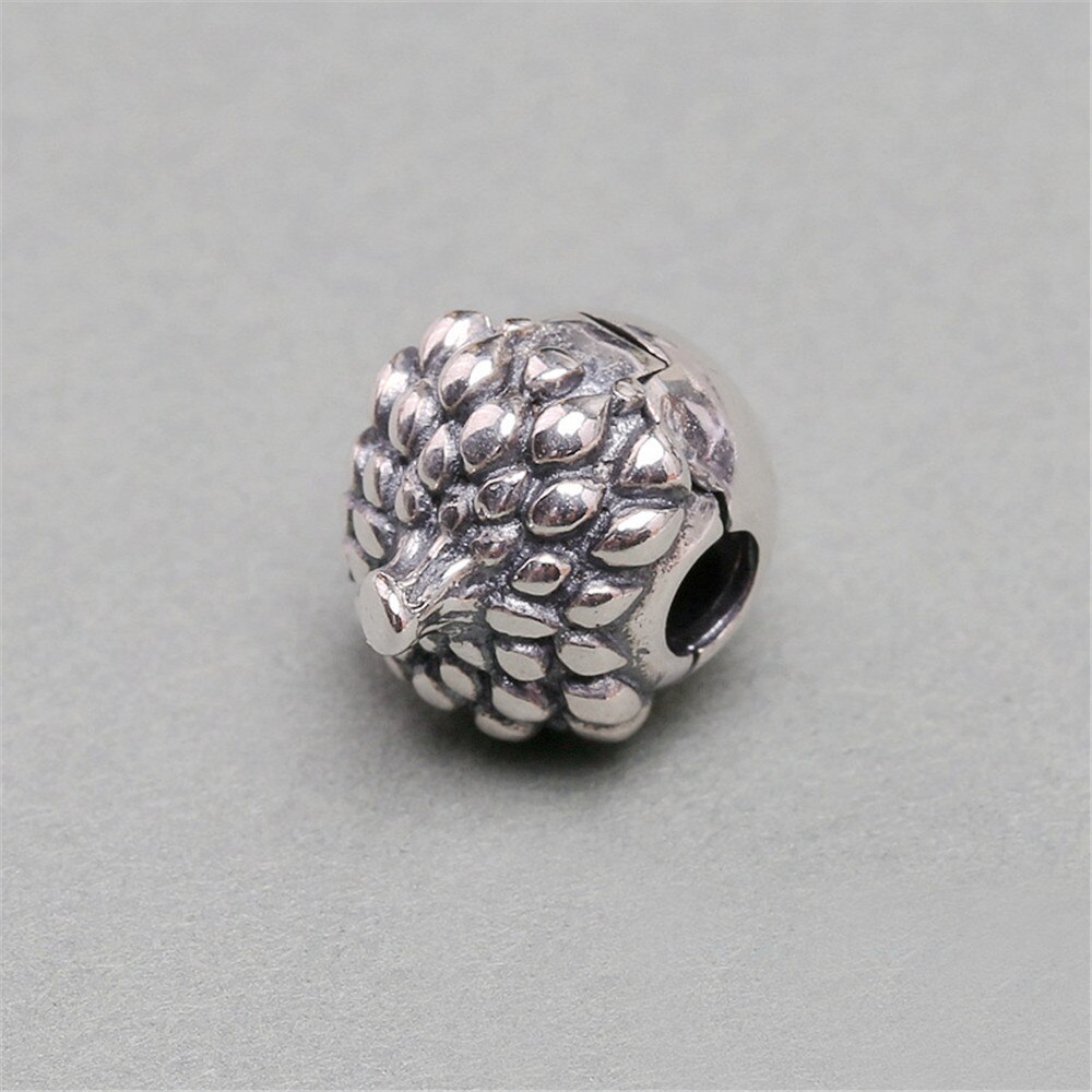 Mistel 925 Sterling Silber Eichel tannenzapfen Clip Europäischen Schmuck
