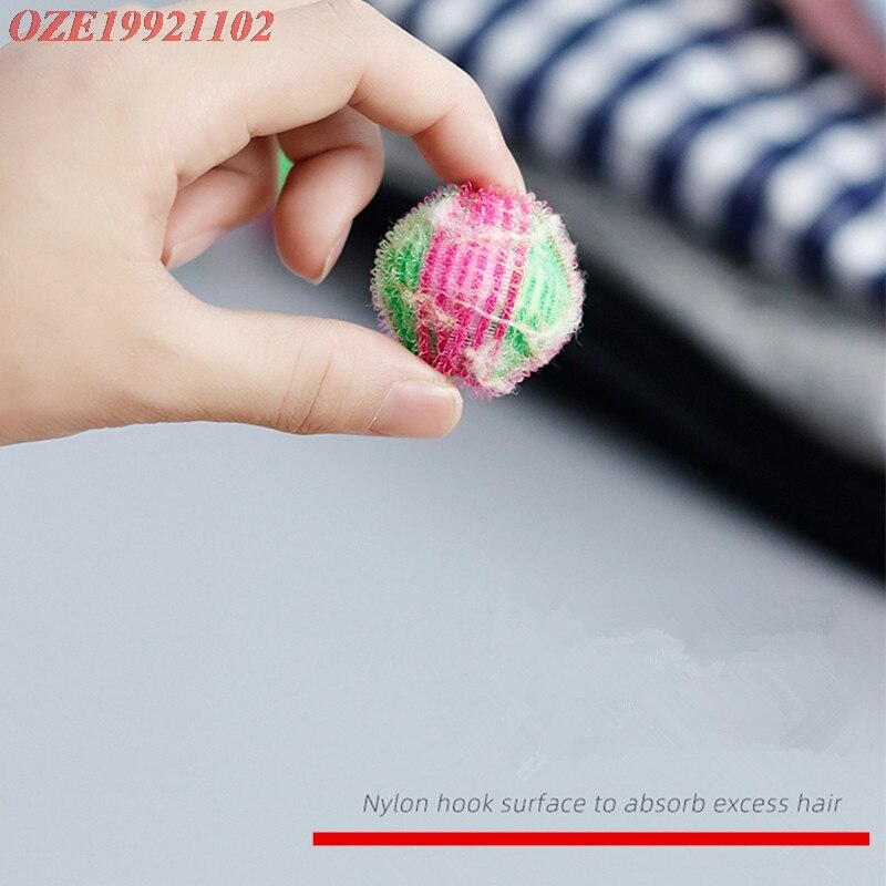 6pcs Hair Grabbing Laundry Washing Ball Magic Hair Removal Laundry Ball Washing Machine Cleaning Ball Grabs Fuzz Nylon Plastic