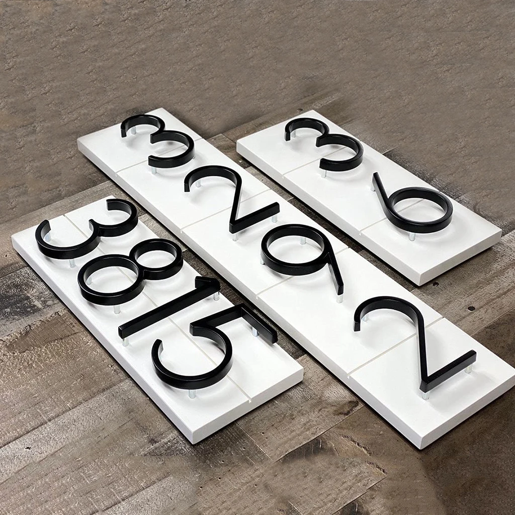 5Inch Large Metal House Number Outdoor Door Number Plate Letter Sign, Address Mailbox Number for Apartment Room Home Decoration