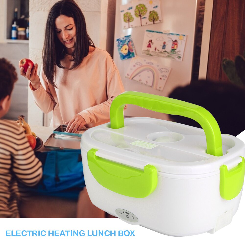 Fiambrera de calefacción eléctrica portátil, contenedor de comida para coche y hogar, 12V, 110V, 220V, calentador de comida, vajilla, calentador de comida, contenedor de arroz