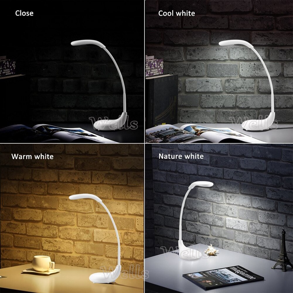 USB oplaadbare Touch Dimbare LED Bureaulamp oogbescherming Reading led Tafellamp 2w indoor led nachtlampje zachte licht oogverzorging