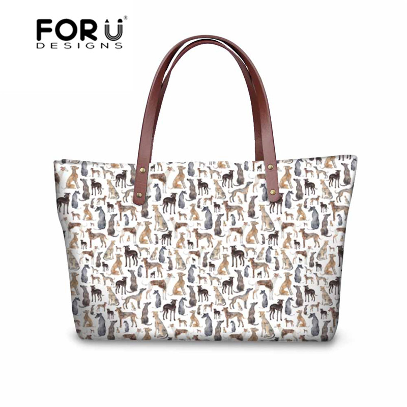 FORUDESIGNS Greyhound Hond Printing Schoudertassen voor Vrouwelijke Luxe Handtassen Vrouwen Tassen Handtassen: YQ1804AL