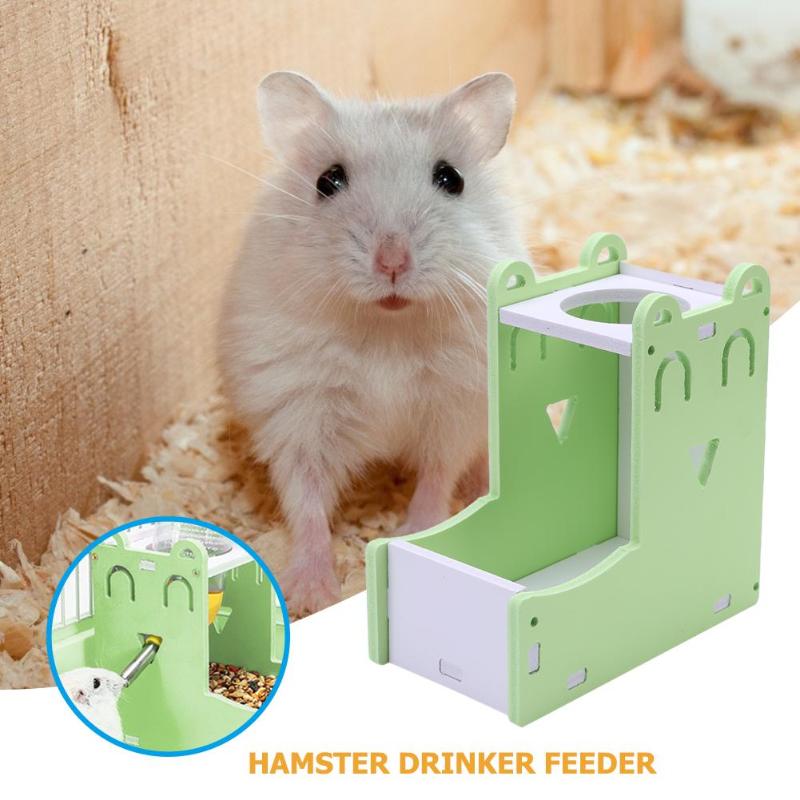 Hamster automatisk vand fontæne drikker mad feeder til hamster sød mini vand feeder mad skål kæledyr forsyninger