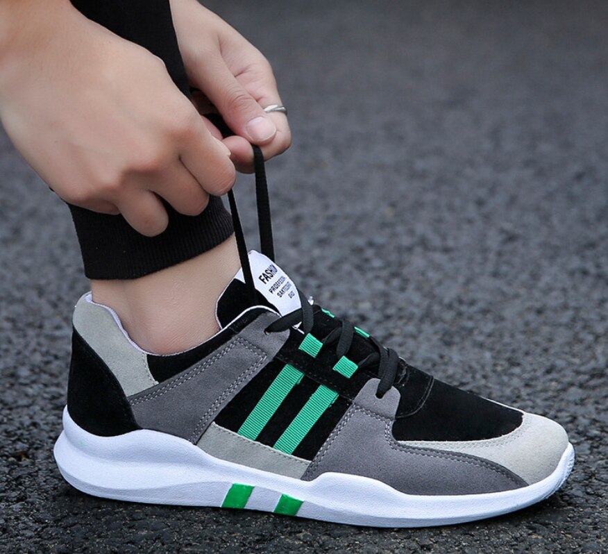 Sneakers Heren Canvas Schoenen Mode Straat Sneakers Ademende Mannen Casual Schoenen Mannelijke Klassieke Schoenen: green / 40