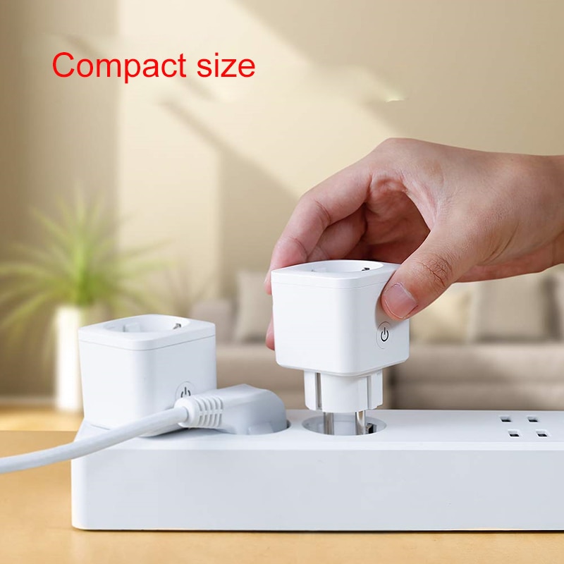 Lonsonho-enchufe inteligente Tuya ZigBee, enchufe tipo F europeo de 16A, Monitor de potencia, funciona con Alexa, Google Home