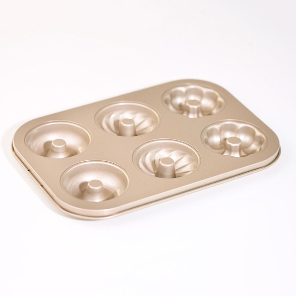 Stampo da Forno per Donut e Muffin a 6/12 Cavità, Antiaderente, 4 Forme, Riutilizzabile in Acciaio al Carbonio, per Uso Domestico e Professionale