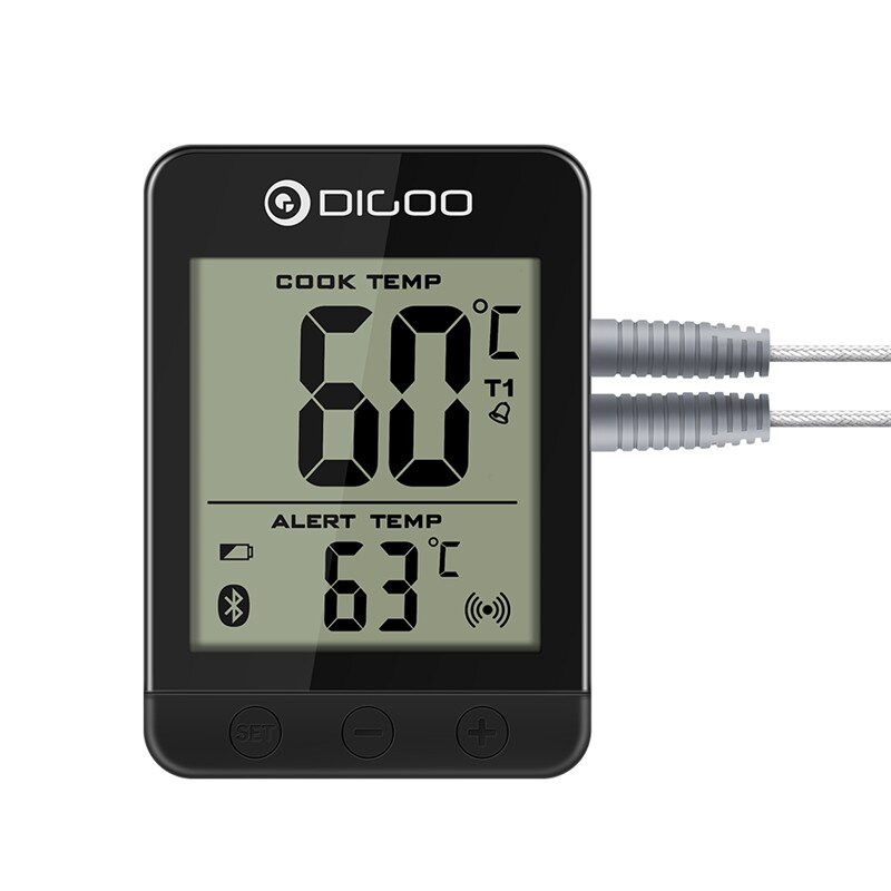 Digoo Smart DG FT2203 Bluetoorh LED Display BBQ Kitchen Cooking Thermometer Metal Probes APP Function For Meat BarbecueGrilling