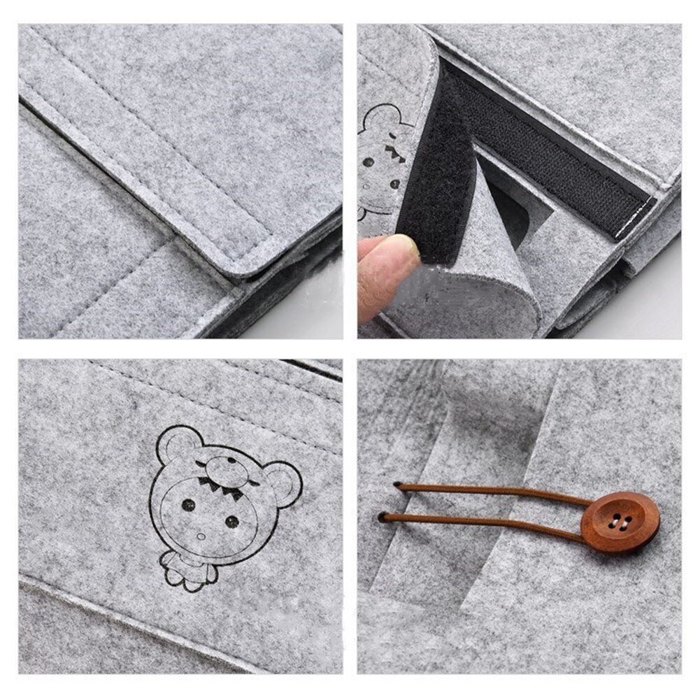 Poche de chevet feutre rangement organisateur lit bureau sac canapé TV télécommande suspendu canapé ménage lit support poches