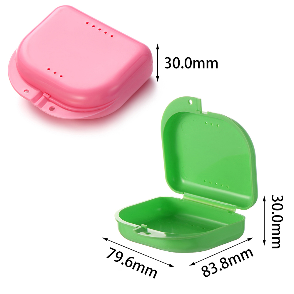 50 stücke Prothese Kasten Tablett fallen Zahn Kieferorthopädische Halter Farbe tablett Lagerung Kasten Kunststoff Zähne Container Falsche Zähne Schutz
