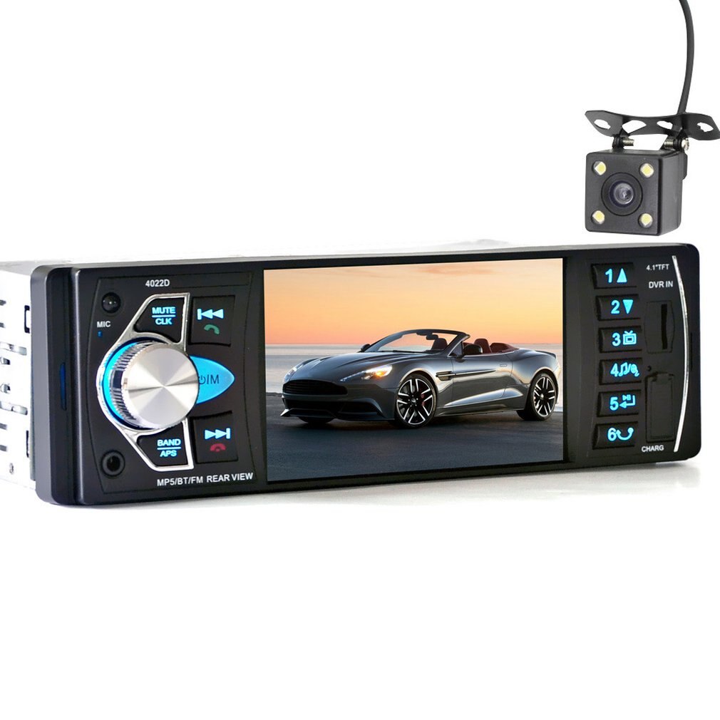 Car MP5 Player - 4.1 Inch Screen - Bluetooth - FM Radio - Backup Camera Input - Plastic/Hardware: Type 3