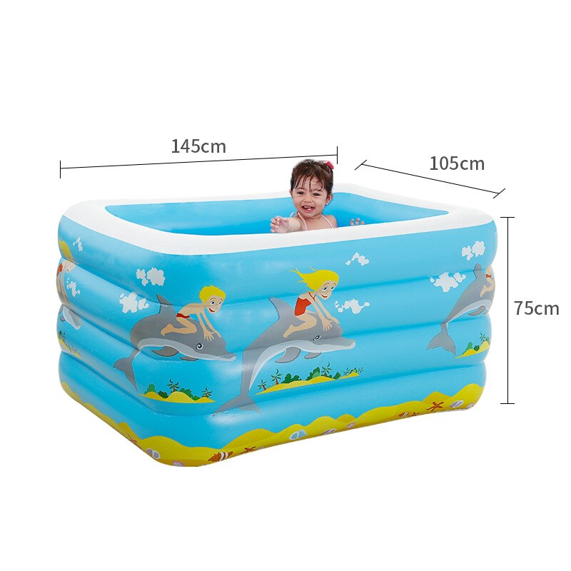 Grote Baby Opblaasbaar Zwembad Kind Zwembad Vierkante Vouwen Opblaasbaar Zwembaden: 008