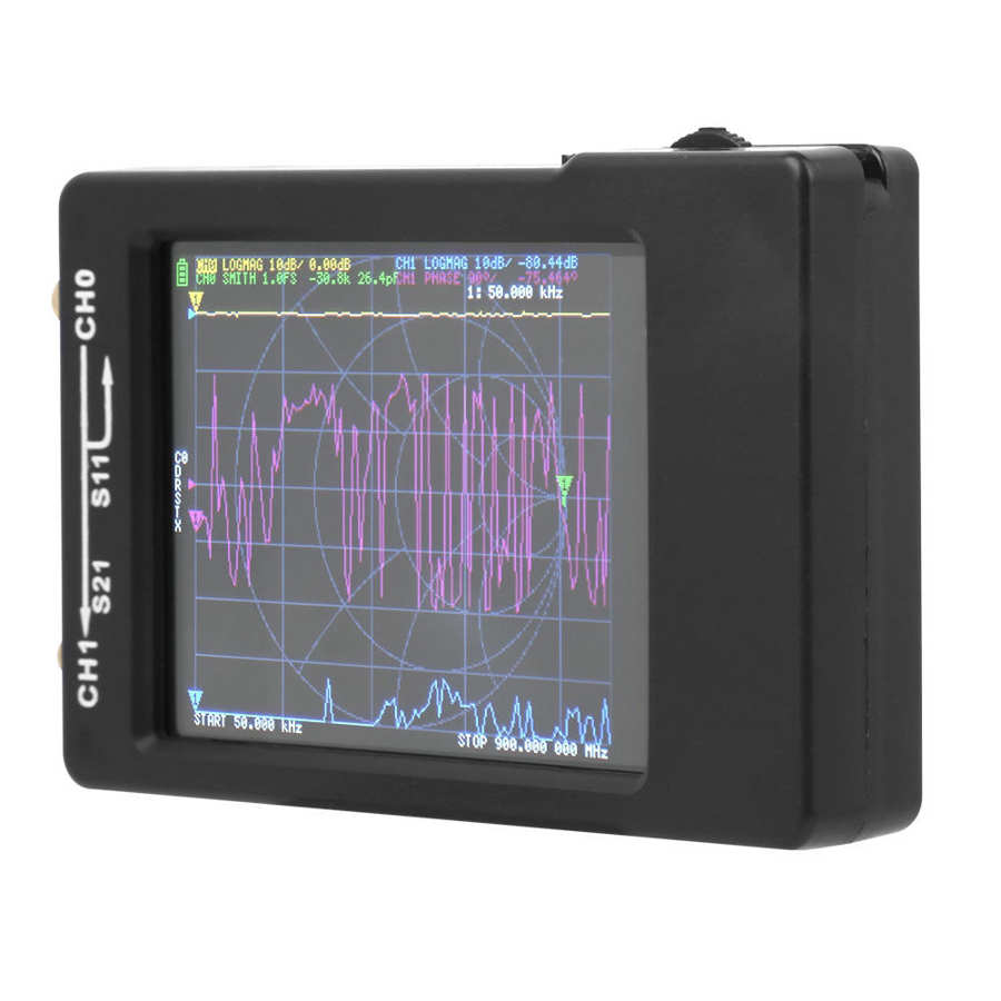 Vector Analyzer 10KHz ‑ 1.5GHz Portable Hand‑Held Analyzer Kit 2.8 Inch TFT Display Built-in 600mAh Battery VNA Measurement