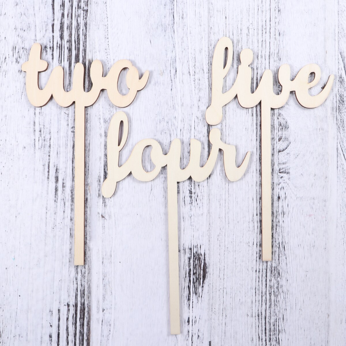 12pcs One-Twelve Wooden Table Numbers on Sticks for Wedding or Home Decoration