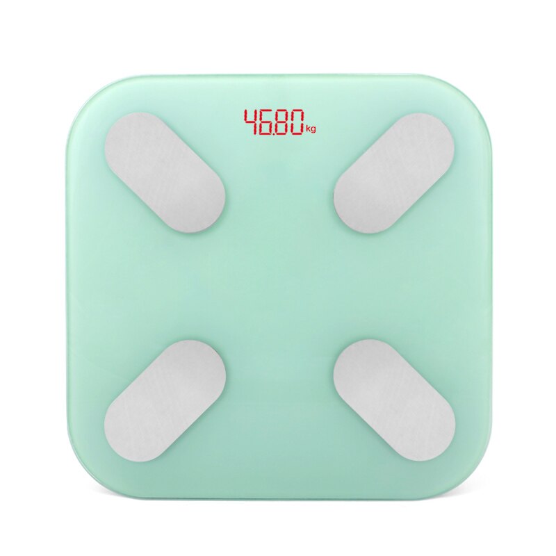 Bluetooth Bathroom Scale BMI Floor Body Scales LED Digital Smart Weight Scale Body Fat Composition Analyzer Scales: green