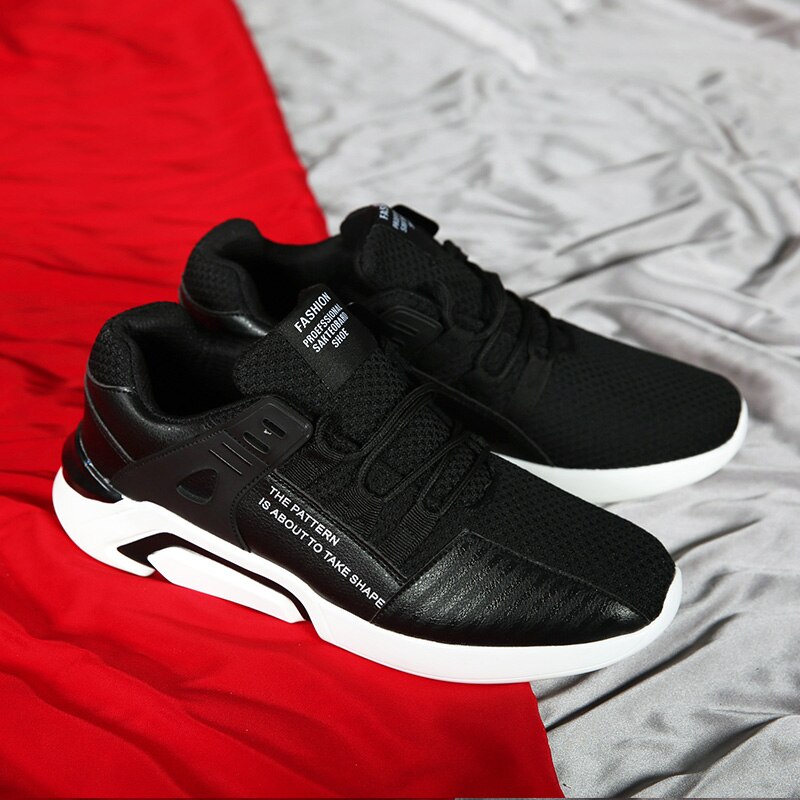 Menn tennissko tenis masculino merke menn utendørs sportssko fitness menn joggesko fottøy tenis plataforma: Svart / 6.5