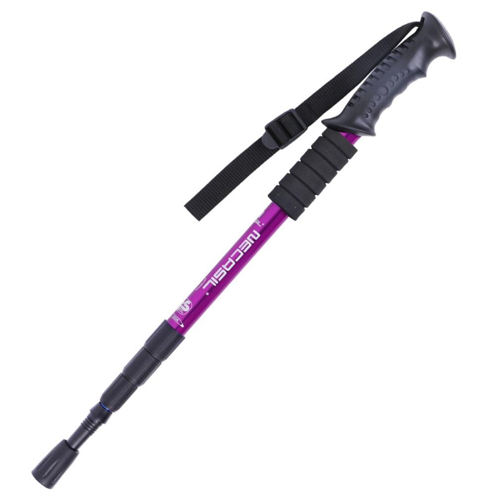 Vendita calda bastoncini da passeggio asta da trekking telescopica multifunzione bastone in lega di alluminio stampella per arrampicata in montagna