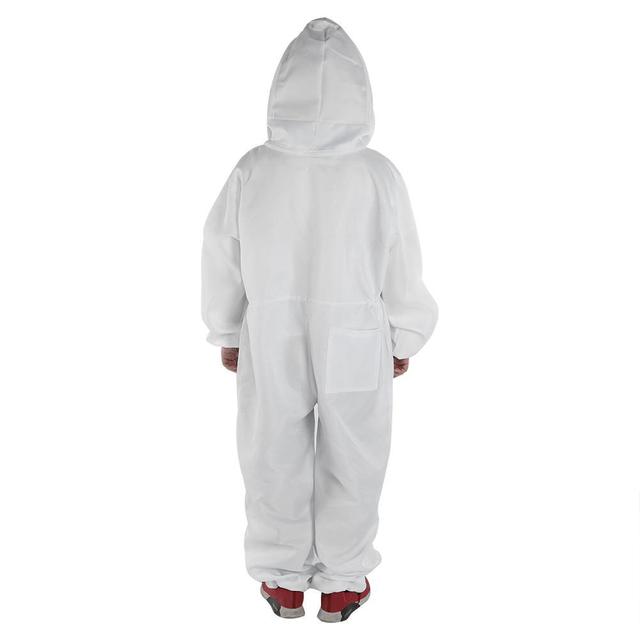 Full Body Anti-Bee Imker Pak Katoen Bijenteelt Kleding Sluier Kap Hoed Kleding Jas Unisex Beekeep Beschermingsmiddelen: Thicken Type / L