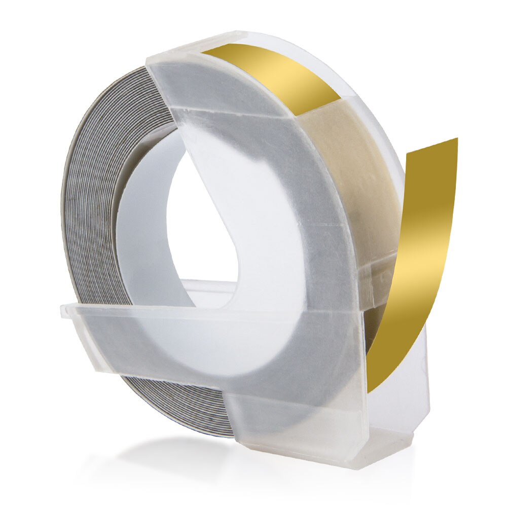Topcolor kompatybilny Dymo 3D taśmy etykietowe tłoczenie etykiety dla Dymo drukarka do etykiet drukarka wstążka maszyna do etykietowania 1610 Motex E101: Gold