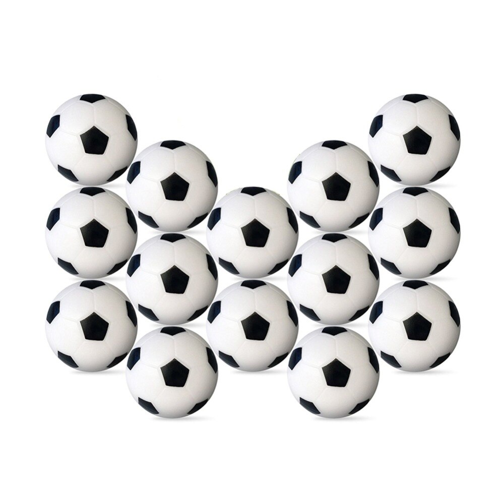 14pcs 36MM Foosball Table Replacement Black and White Tabletop Soccer Balls Game Table Size