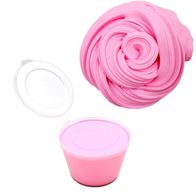 Box Slime Supplies Fluffy Kit DIY Soft Clay Light Charms Floam Slime Glue Putty Antistress Cotton Plasticine Toys for Children: Pink Slime