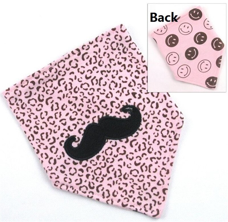 Babyjongens slabbetjes katoenen babymeisjes slabbetjes 0-3y baby bandana slabbetjes kinderen driehoekige sjaal dubbelzijdig iedereen kan dragen: Roze baard slabbetje