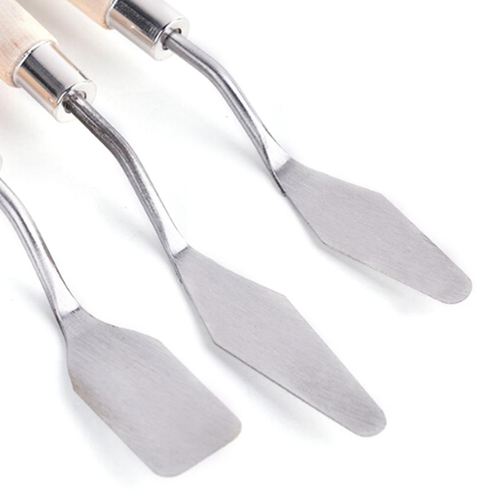 3Pcs/set Painting set Palette Knife Spatula Mixing Paint Stainless Steel Art supplies drawing tools goods sets kits for artist