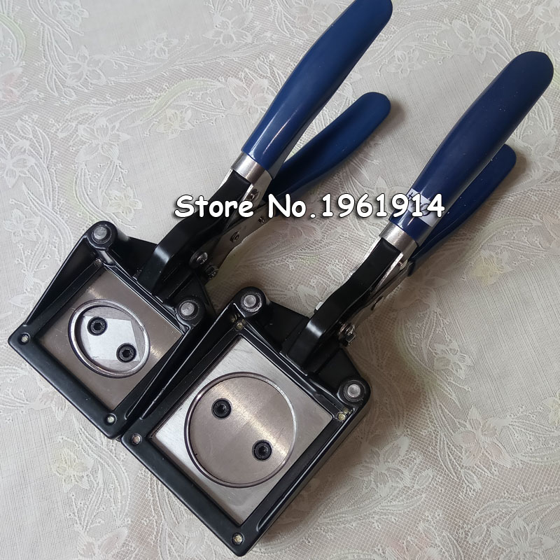 Hand Held Manual Ronde 37 Mm 25 Mm 32 Mm 44 Mm Papier Grafisch Punch Die Cutter Voor Pro button Maker