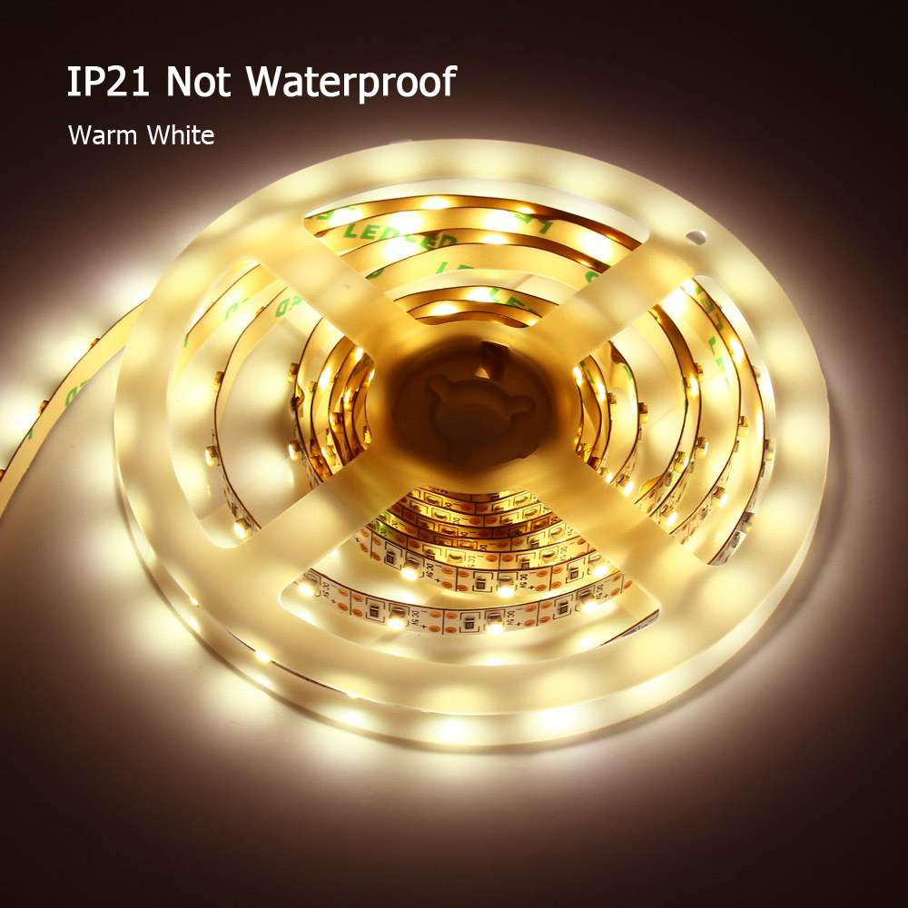 Tira de luces LED RGB 2835, 5V, alimentación USB, cinta LED Flexible RGB/blanca, 60LED, 0,5 m, 1m, 2m, 5m, cinta de diodo de retroiluminación para pantalla de escritorio de TV