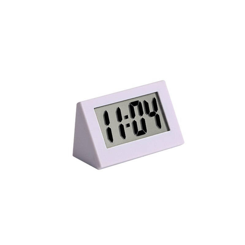 Mini Lcd Digital Uhr Schlafzimmer Einfache Kleine Elektronische Uhr Tragbare ändern Mann Große Wort Tabelle Schüler Prüfung Stumm Schreibtisch Uhr: Weiß