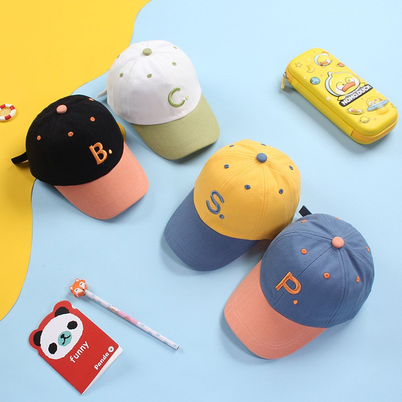 Casquette de Baseball avec lettres coréennes pour bébé, chapeau de Sport de plein air pour enfants de 2 à 5 ans, chapeau de soleil ajustable pour garçons et filles, printemps été