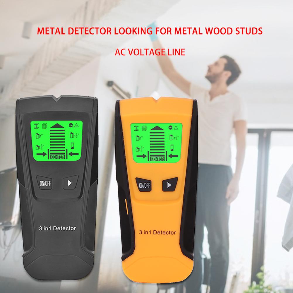 Metalldetektor hitta metall trä dubbar ac-kabel spänning spänningsförande tråd detektera väggskanner elbox finder väggdetektor 3 in 1
