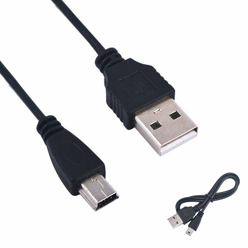 80cm USB 2,0 A macho A Mini 5 Pin B cargador de datos Cable de carga adaptador 5TLR Mini USB adaptador para reproductor MP3 MP4