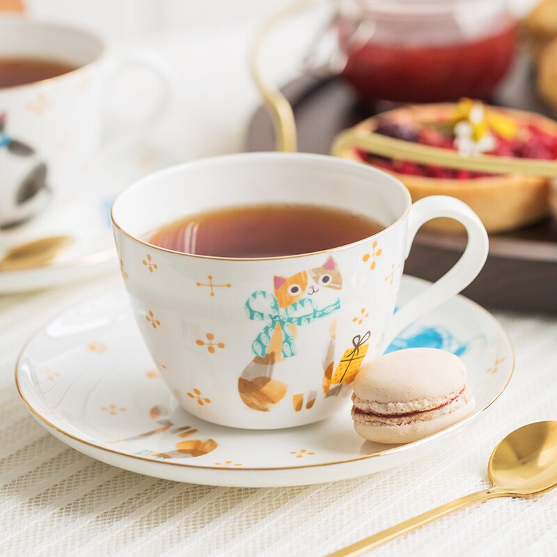 YBK Tech Juego de tazas de café de cerámica con diseño de delfín en 3D