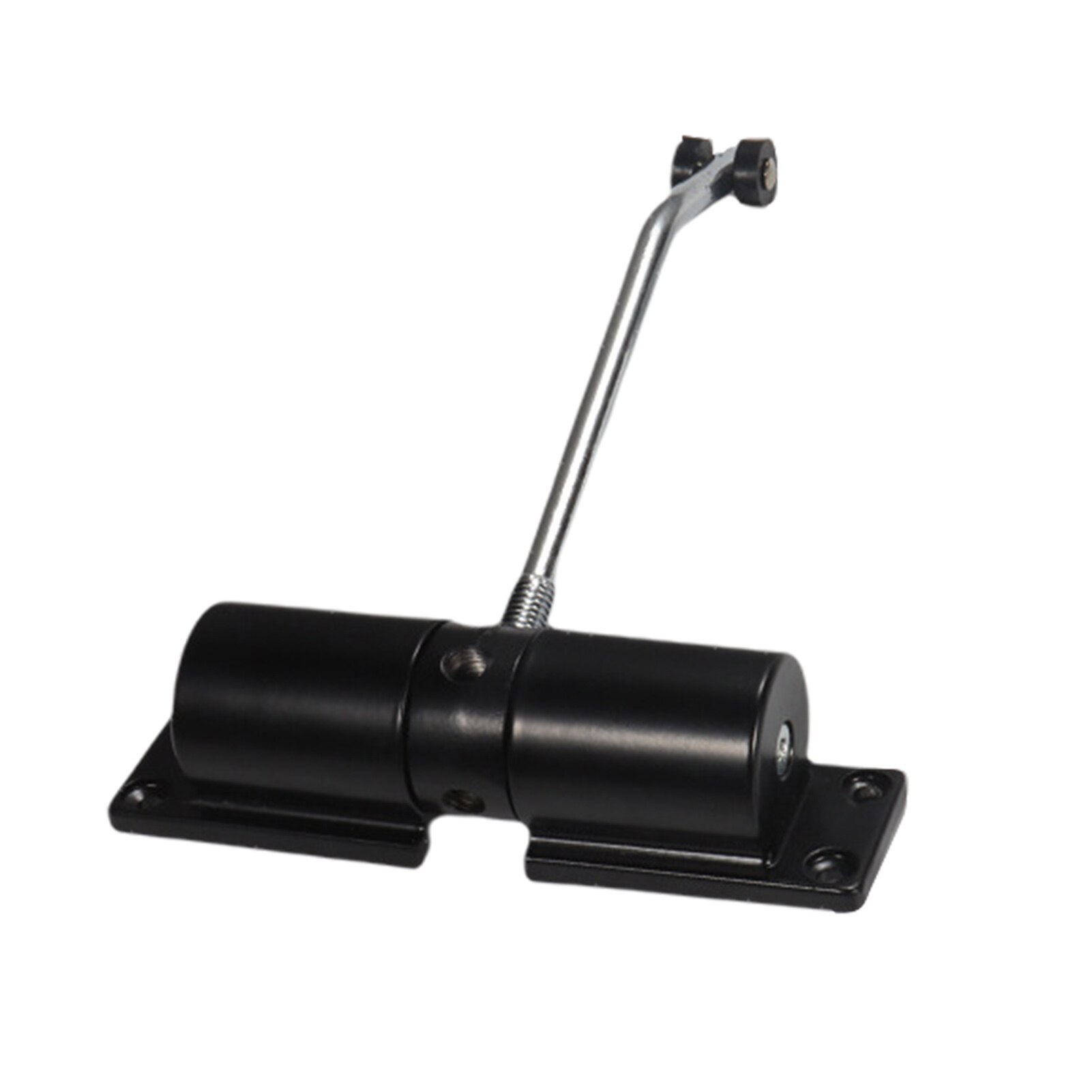 Automatic Door Closer For Residential Gate Zinc Alloy Office Spring Security Easy Install Heavy Duty Low Noise With Screws Home: Black