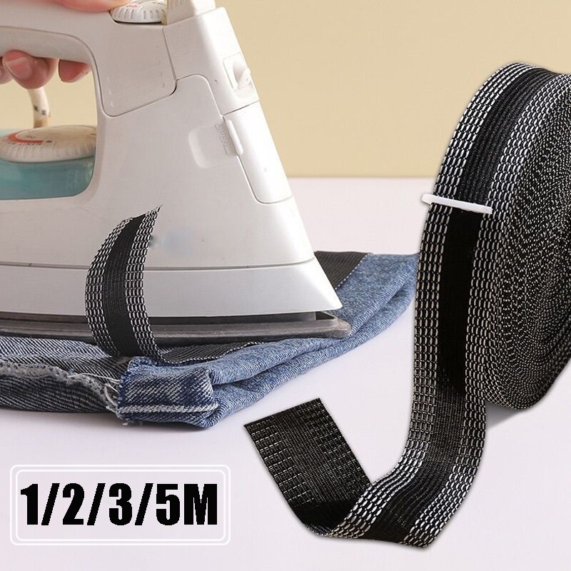 Hemming Tape 3 STKS Zelfklevende Tape Voor Broek Benen Rand Verkorting Naaien Gereedschap Tape Plakken Zoom Ijzer Op Broek Jeans Kleding Lengte Verkorten. (Kleur: Zwart, Maat: 2m