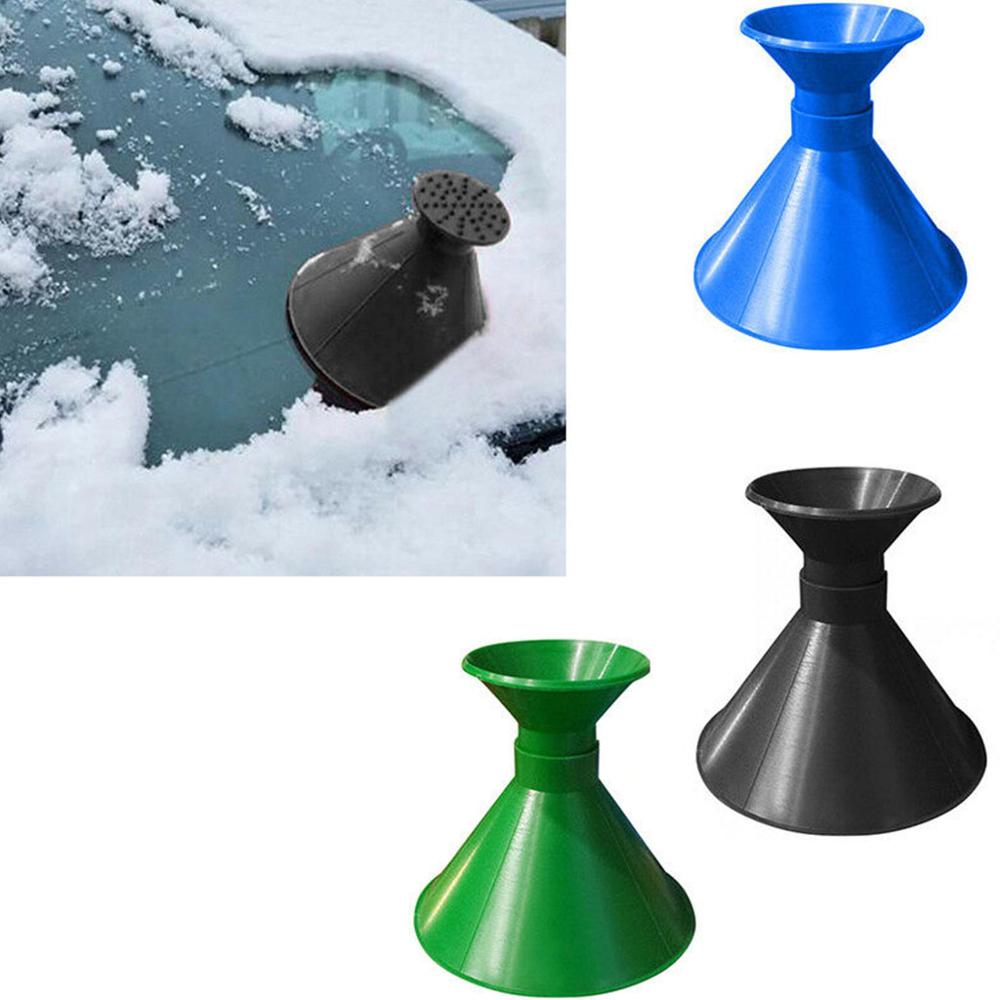 Car Windshield Outdoor Round Ice Scraper Snow Remover Tool Cone Shaped Funnel